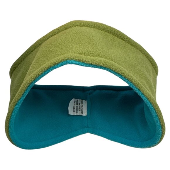 Scarf Gloves Headband 3 Piece Set ~ Green Blue Fleece Gloves Scarf Ear Warmers - Picture 8 of 8